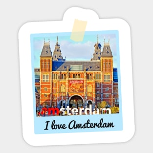 I love Amsterdam, Netherlands Sticker